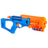 Nerf N-Series Topbreaker dart blaster in bright blue and orange molded plastic, featuring a compact stock, chunky front barrel cluster, and side-mounted dart holders on a plain white background.