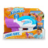 Nerf Super Soaker Foam Fury toy blaster in retail packaging, featuring a purple, blue, and white design with an orange nozzle and foam refill bottle, displayed against bright orange branding.