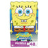 yellow cardboard puzzle box Nickelodeon SpongeBob SquarePants, smooth printed surface with large smiling SpongeBob graphic, rectangular upright packaging showing 48 piece count on a clean white background