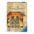 Notre Dame 10th Anniversary Edition front cover featuring artwork of the cathedral façade, gargoyles, medieval characters, and sunset sky with Ravensburger and Alea branding.