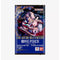 One Piece Card Game booster pack featuring deep blue foil packaging with illustrated anime characters, official Bandai Namco branding, age 6+ label, and “The Azure Sea’s Seven” set theme on a clean white background.