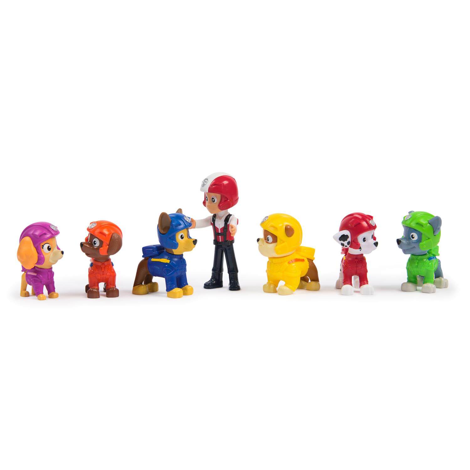 PAW Patrol Air Rescue Action Figure Gift Pack shown in a line on a white background