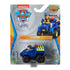 Blue die-cast Paw Patrol Dino Rescue Chase truck in clear plastic blister packaging on Nickelodeon card, featuring bold logo, character art, and age label on retail display.