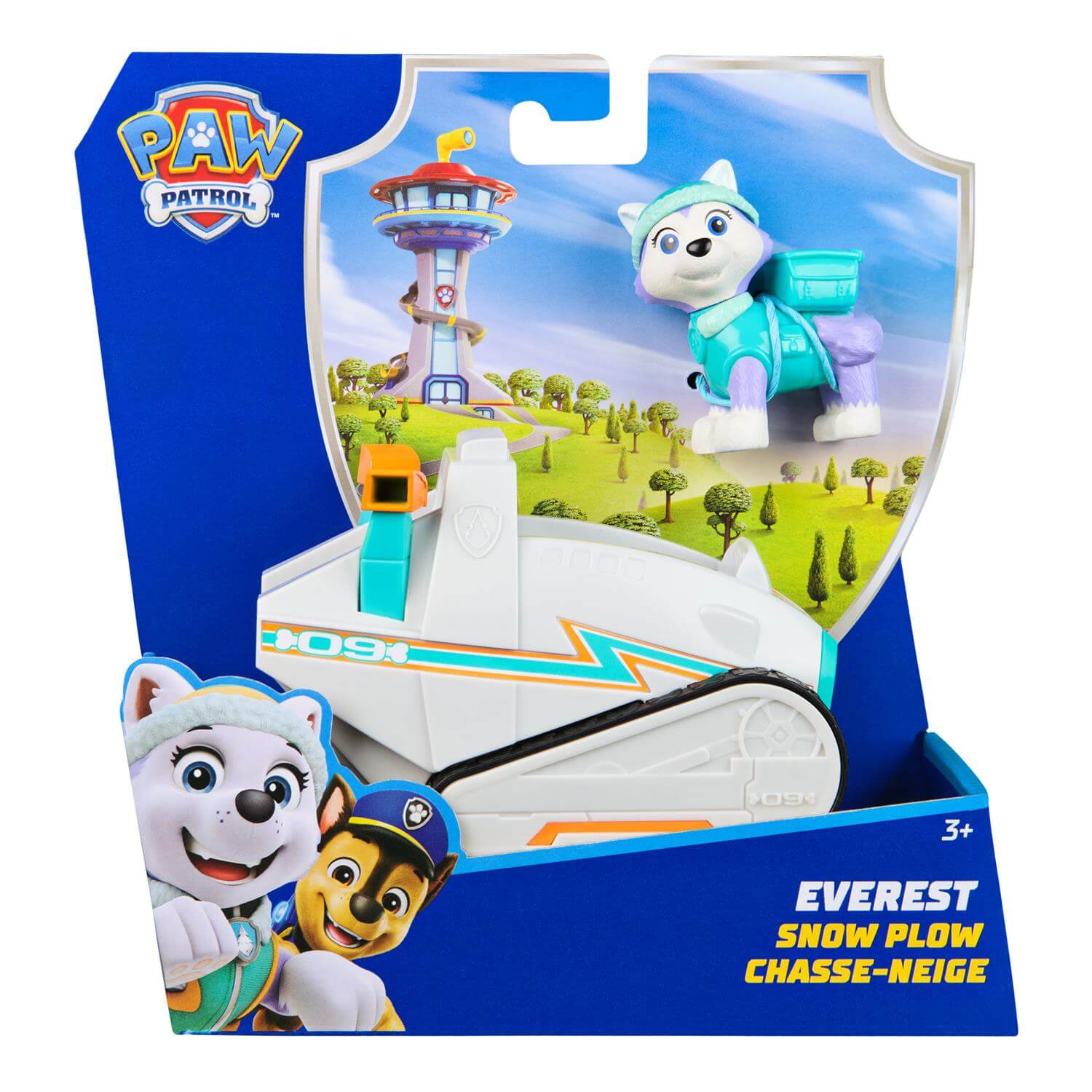 PAW Patrol Everest with Snow Plow Vehicle in packaging