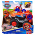 PAW Patrol Zuma Rescue Wheels hovercraft in retail packaging features bright orange plastic vehicle with textured details, oversized wheels, and character figure, displayed in colorful branded box background.