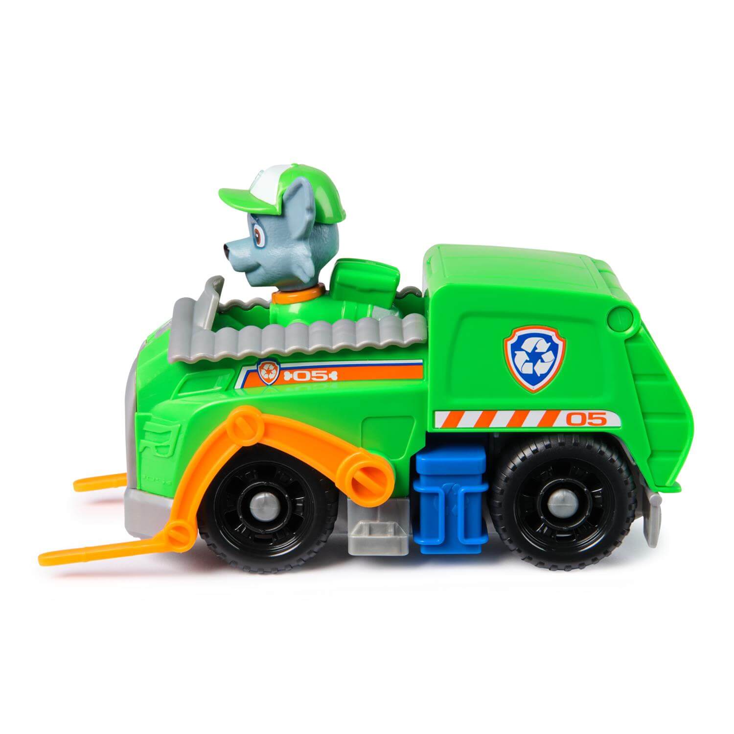 PAW Patrol Rocky's Recycling Truck Vehicle Figure Set side view