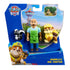 Paw Patrol Rubble & Mr. Porter toy set in retail packaging, featuring Rubble in yellow construction gear, Mr. Porter in green apron, and a small black-and-white skunk figure.