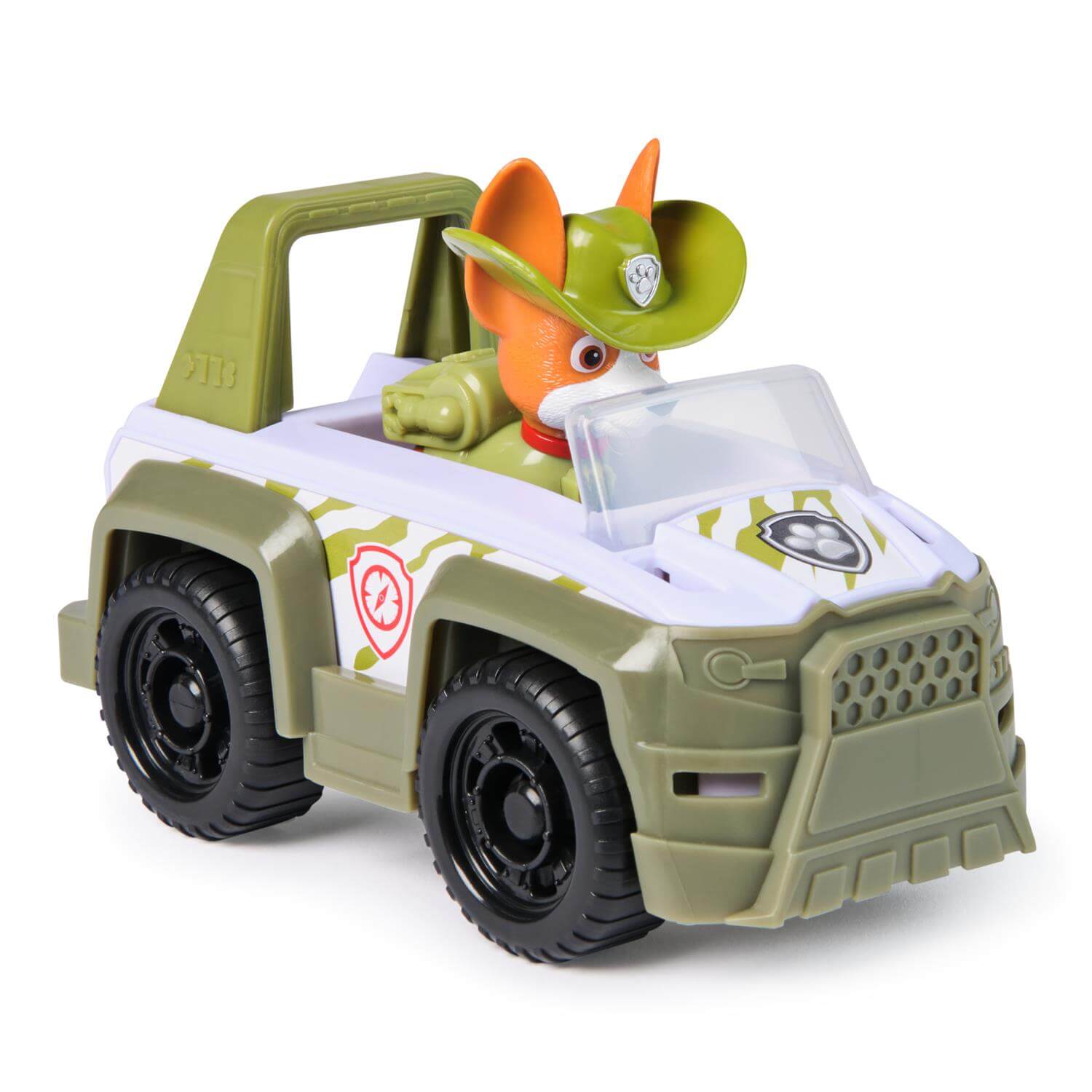 PAW Patrol Tracker's Jungle Rescue Vehicle Figure Set diagonal view