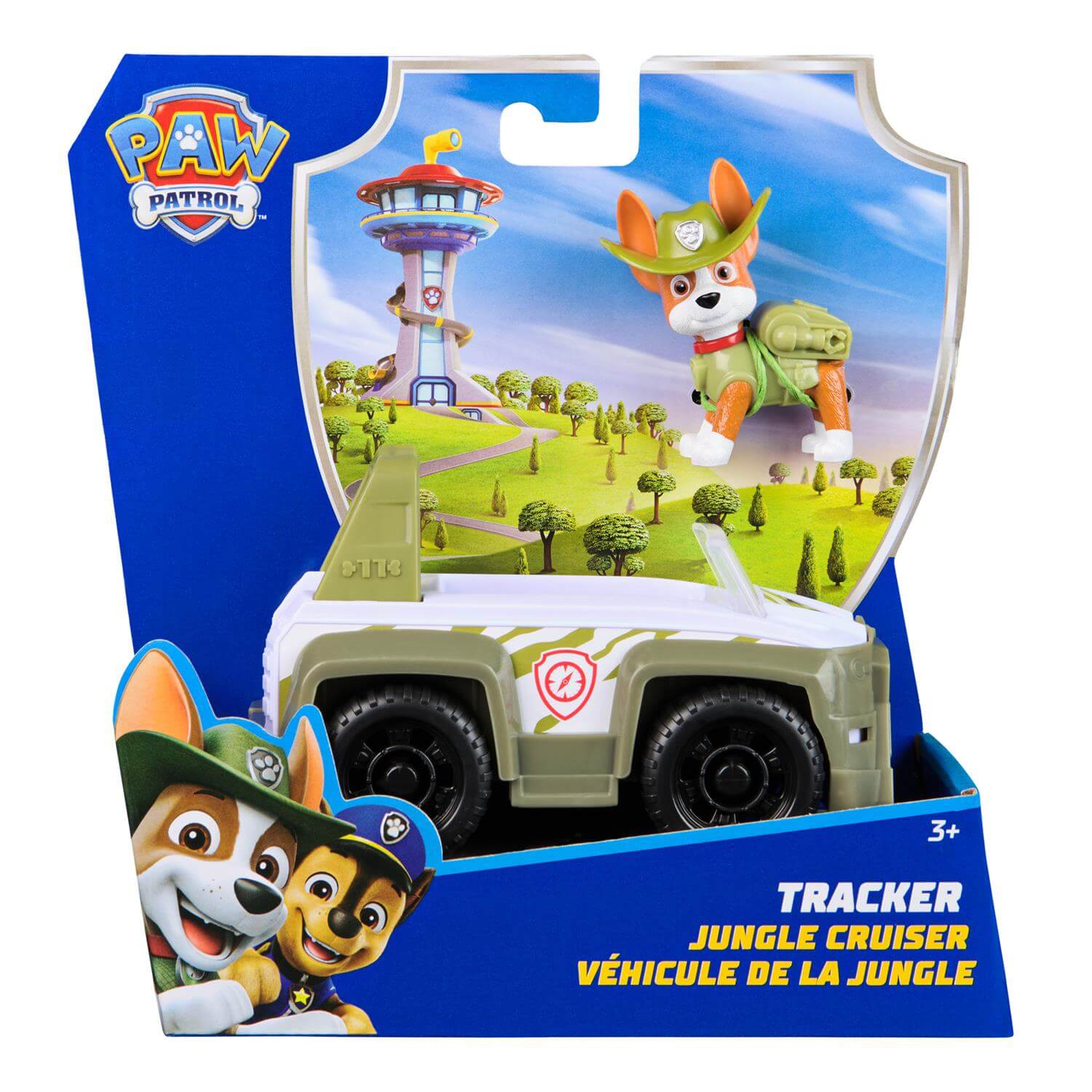 PAW Patrol Tracker's Jungle Rescue Vehicle Figure Set packaging