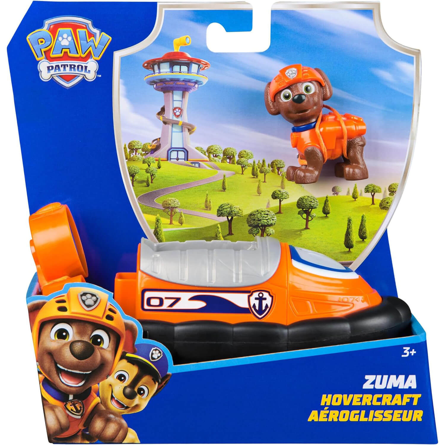 PAW Patrol Zuma's Hovercraft Vehicle and Figure packaging
