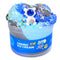 Gray and blue cloud dough slime with a soft texture, topped with an astronaut bear figurine, moon and star sprinkles, and pastel accents, packaged in a jar labeled Cosmic Ice Cream Cloud Dough Slime.