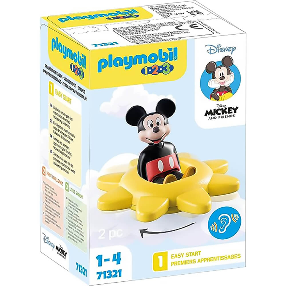 PLAYMOBIL 1.2.3 & Disney: Mickey's Spinning Sun with Rattle Feature box