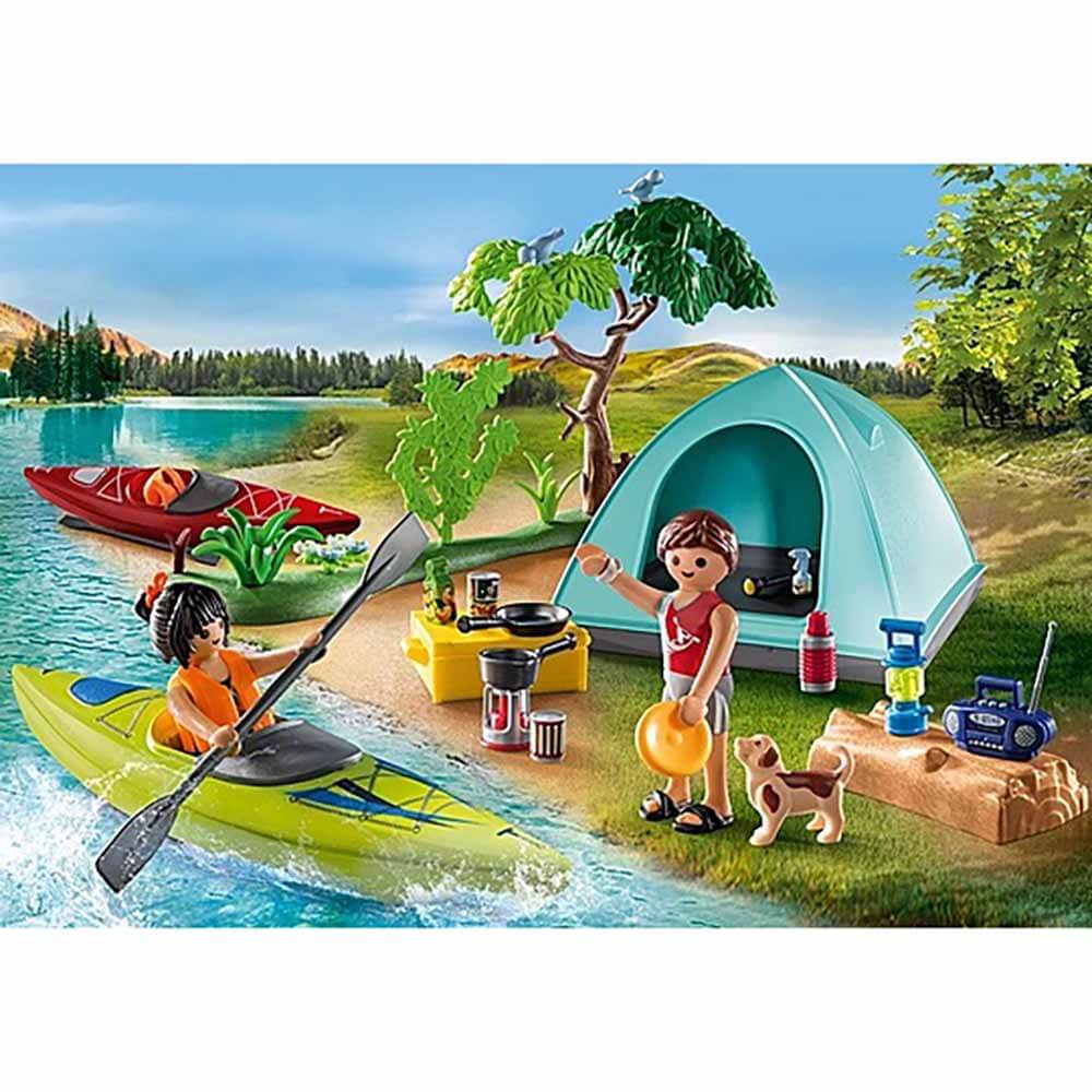 camping playmobil funpark PLAYMOBIL Camping with Campfire Playset – Maziply Toys