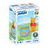 Playmobil Junior Disney box featuring Winnie the Pooh figure beside a blue honey pot on a pastel landscape background, with age range 1–4 years and product details displayed on the white-and-blue panel.