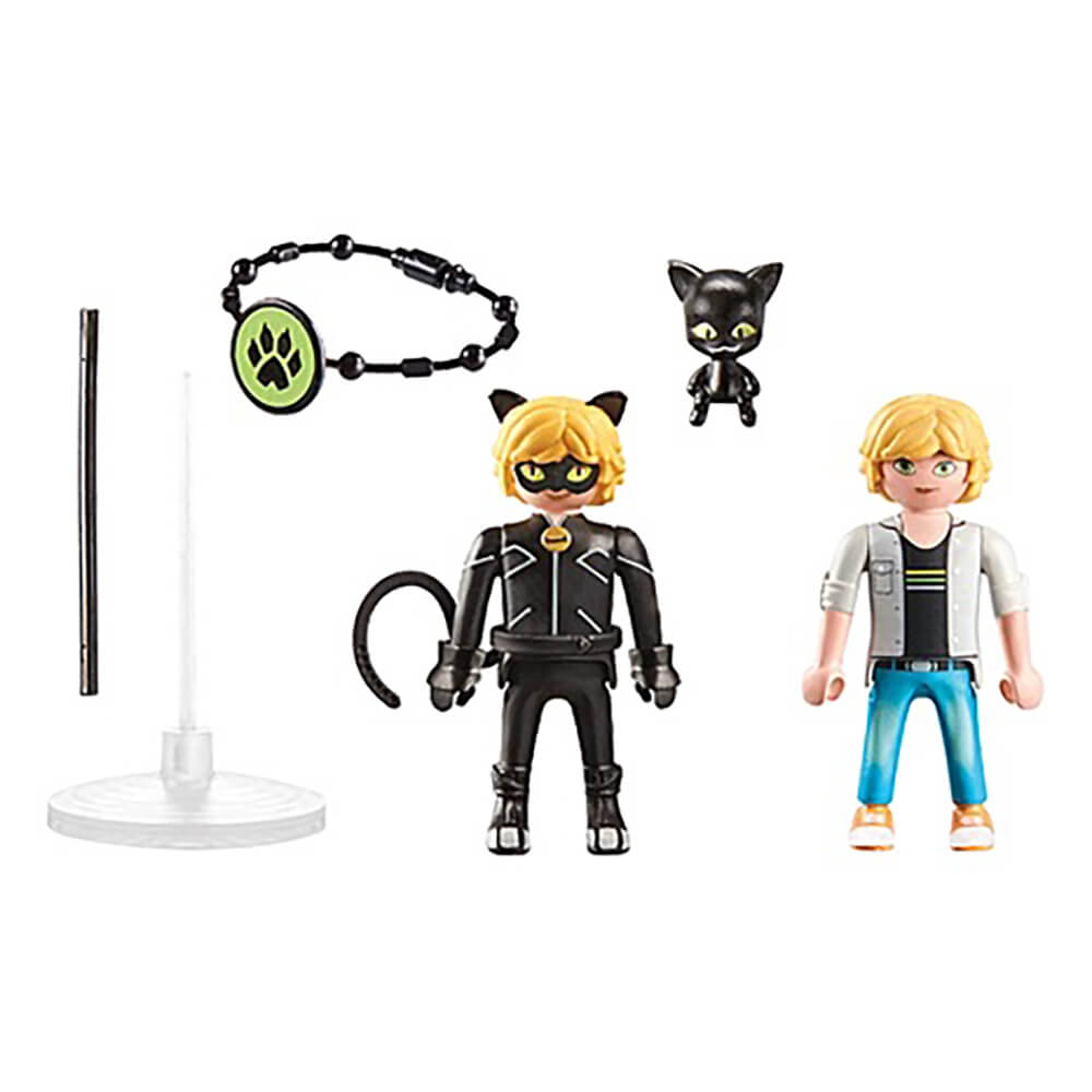 PLAYMOBIL Miraculous Adrien & Cat Noir Figure Set