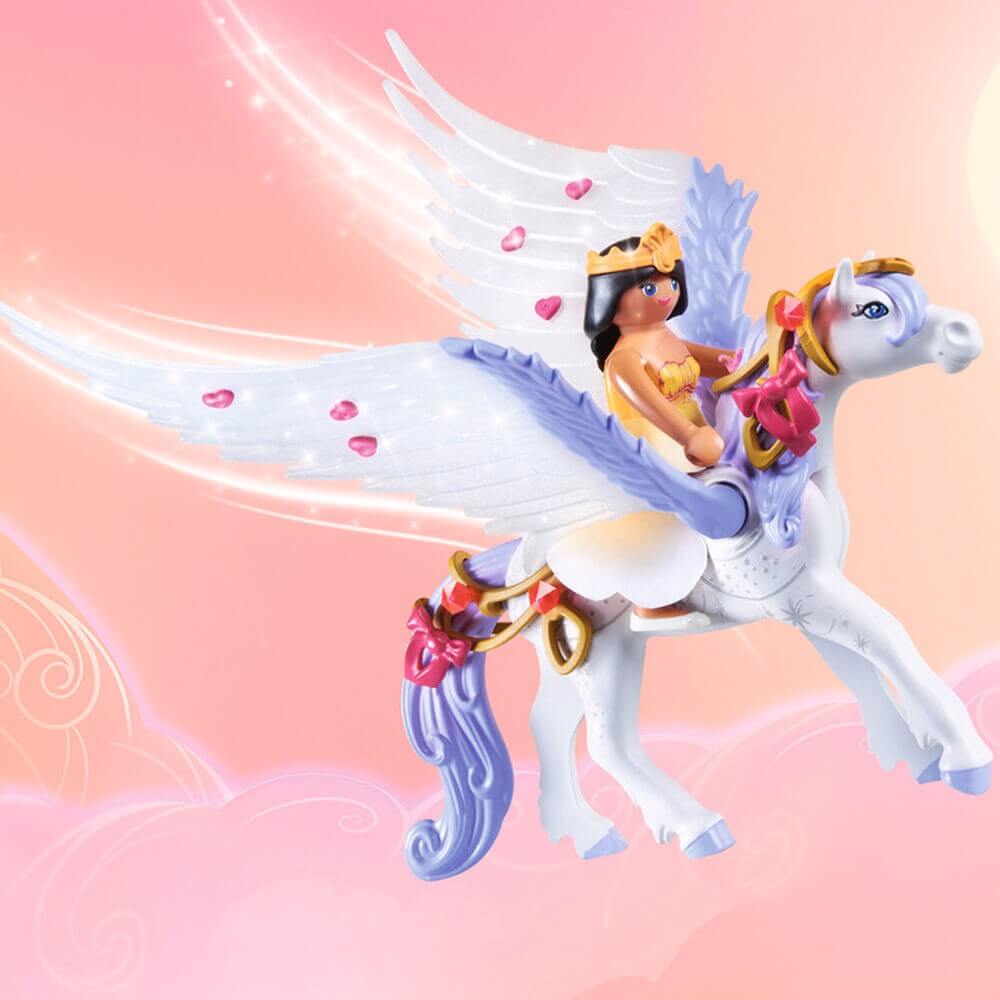 PLAYMOBIL Princess Magic Pegasus with Rainbow in the Clouds