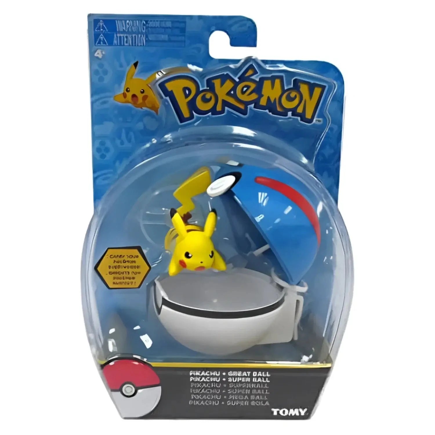 Pokemon Clip and Carry Pikachu and Great Pokeball Figure Set