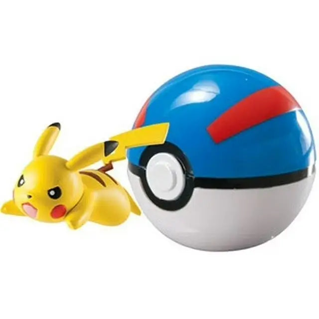Pokemon Clip and Carry Pikachu and Great Pokeball Figure Set