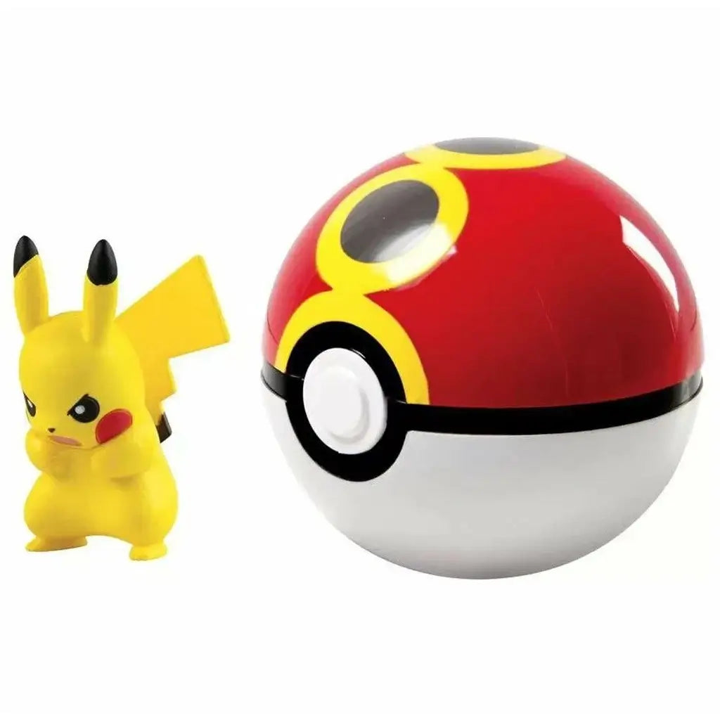 Pokemon Clip and Carry Striking Pikachu and Repeat Pokeball Figure Set