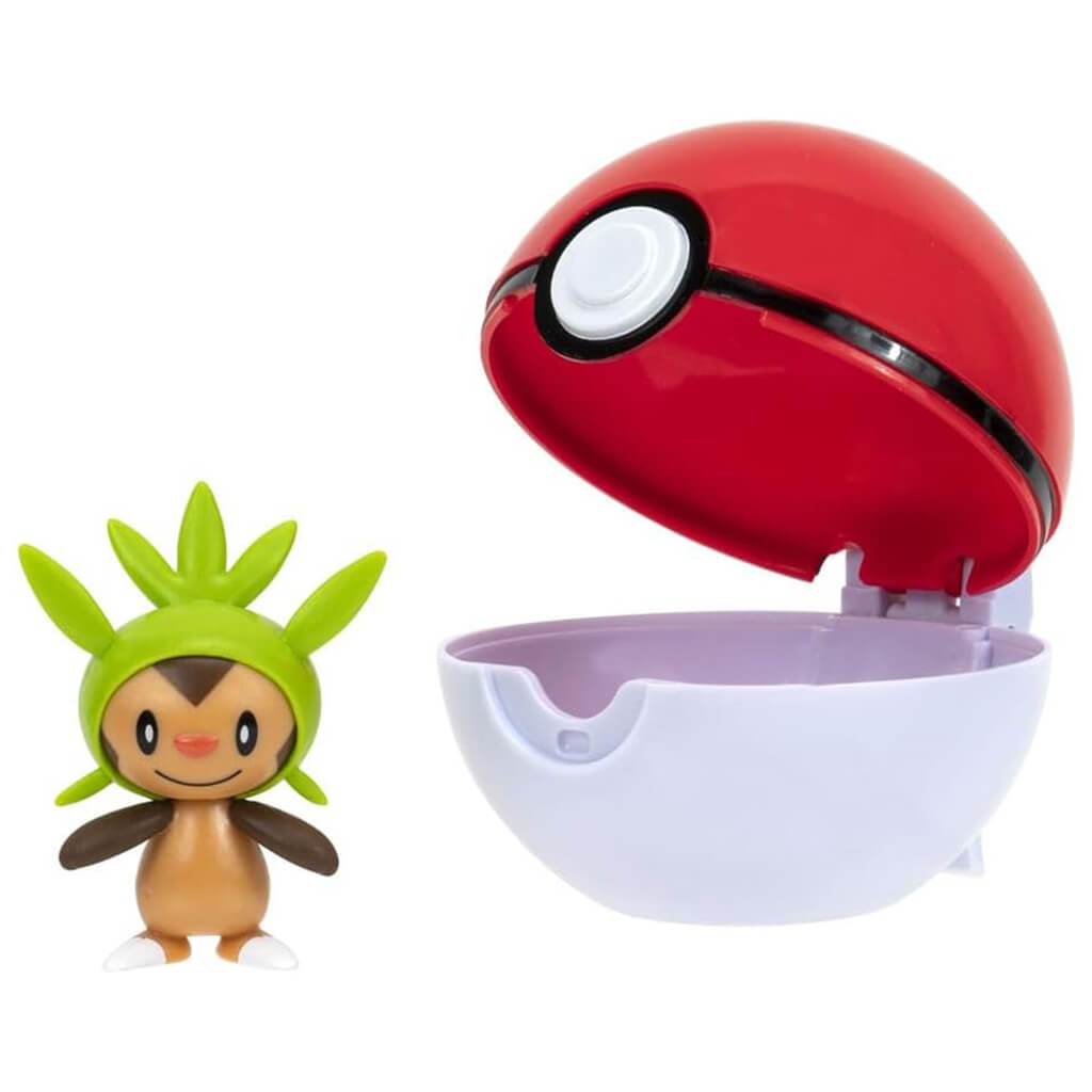Pokemon Clip 'N' Go Chespin and Pokeball Figure Set