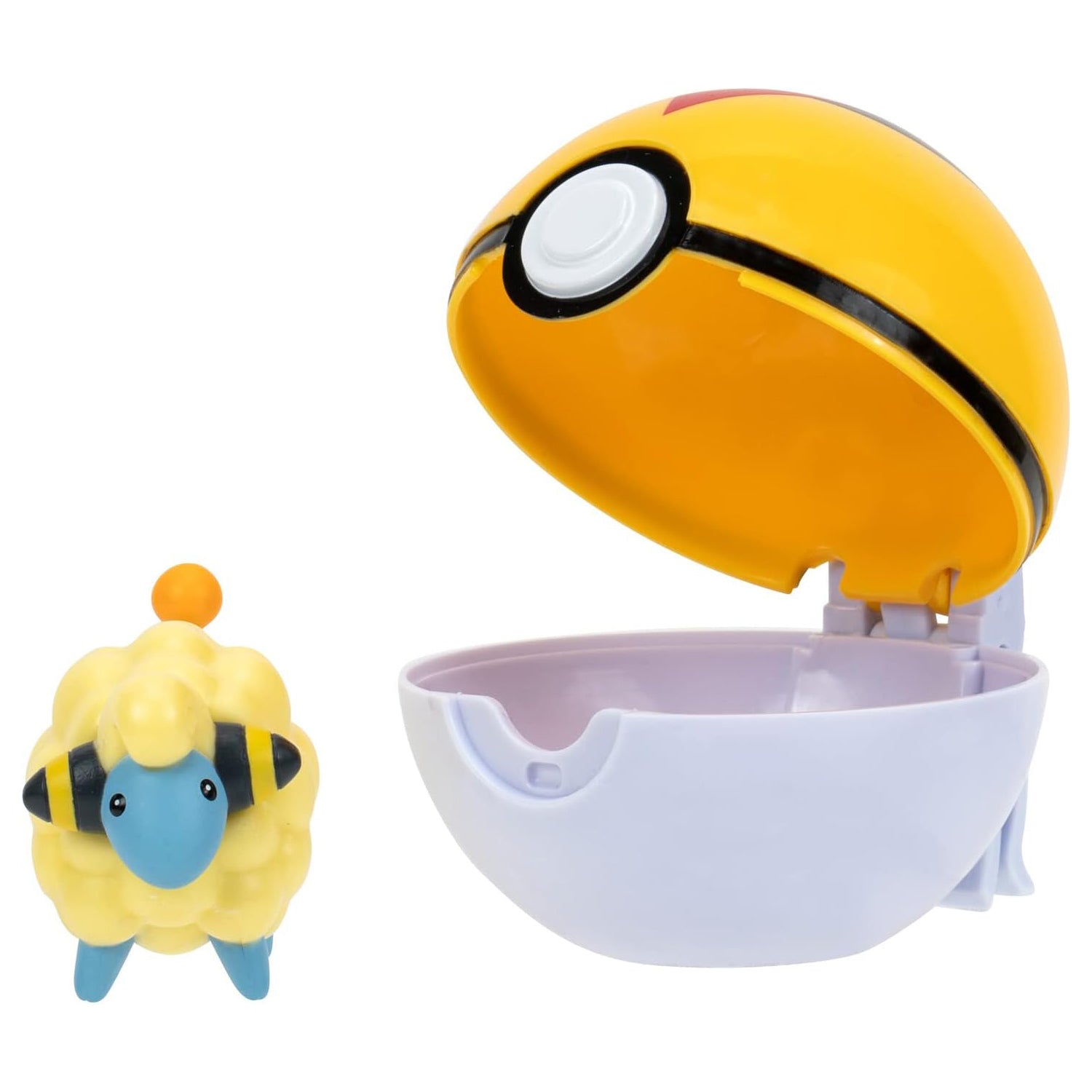 Pokemon Clip 'N' Go Mareep and Level Pokeball Figure Set