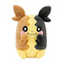 Morpeko plush toy featuring brown and charcoal soft fabric, rounded oval shape, and playful Pokémon design, shown against a clean white background for product display clarity.