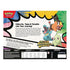 Pokemon TCG packaging back multicolor cardboard box with printed text and character artwork, First Partners Deluxe Pin Collection showing Chikorita Tepig and Totodile with product details on bright graphic background