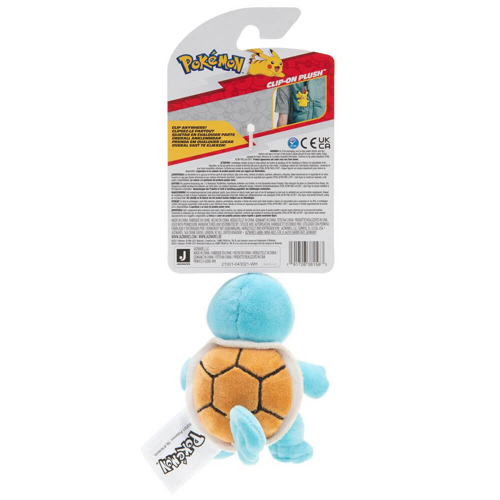 Pokemon Squirtle Clip-On 5 Inch Plush