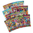 Pokémon TCG booster pack assortment features vibrant Mega Evolution and Phantasmal Flames artwork fanned out in overlapping rows, showcasing varied foil wrappers set against a clean white backdrop.