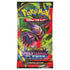 Vivid multicolor Pokémon booster pack with reflective foil material, vertical rectangular card sleeve featuring Gengar artwork, Mega Evolution Phantasmal Flames collection displayed on a clean backdrop.