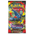 Bold colorful Pokémon trading card booster pack with glossy metallic foil surface, upright rectangular sleeve featuring Heracross artwork, Mega Evolution Phantasmal Flames series set on a neutral background.