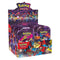 Pokémon TCG Mega Heroes Mini Tin display box containing multiple tins with Lugia, Lucario, Gardevoir, and other Pokémon art, designed for retail presentation and collection.