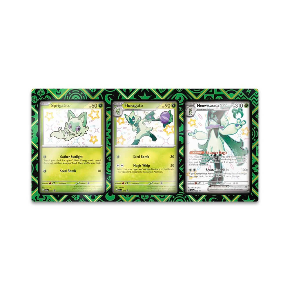 Pokemon TCG Scarlet and Violet Paldean Fates Meowscarada EX Premium Collection Pokemon TCG Scarlet and Violet Paldean Fates Meowscarada EX Premium Collection