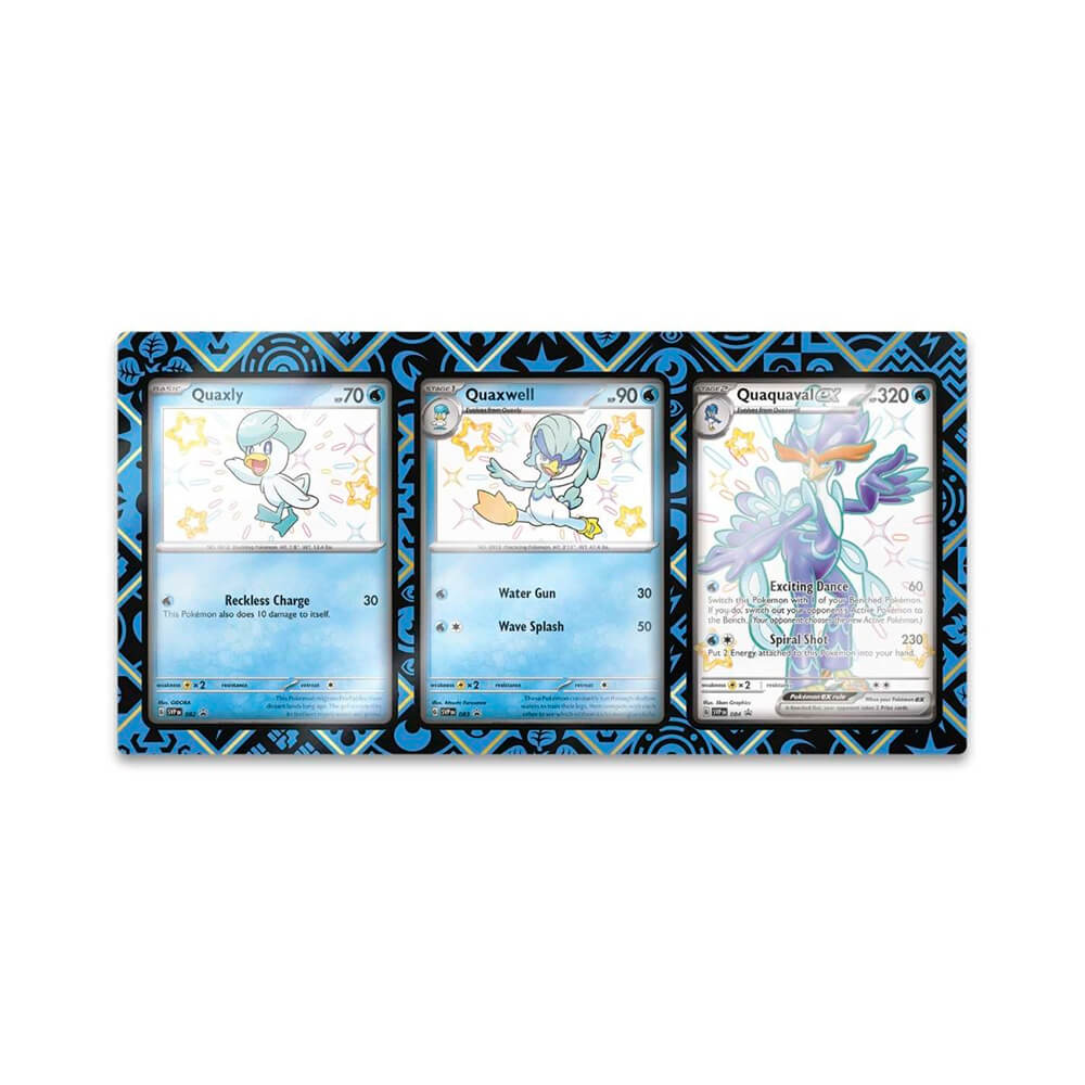 Pokemon TCG Scarlet and Violet Paldean Fates Quaquaval ex Premium Collection Maziply Toys Pokemon TCG Scarlet and Violet Paldean Fates Quaquaval ex Premium Collection Maziply Toys