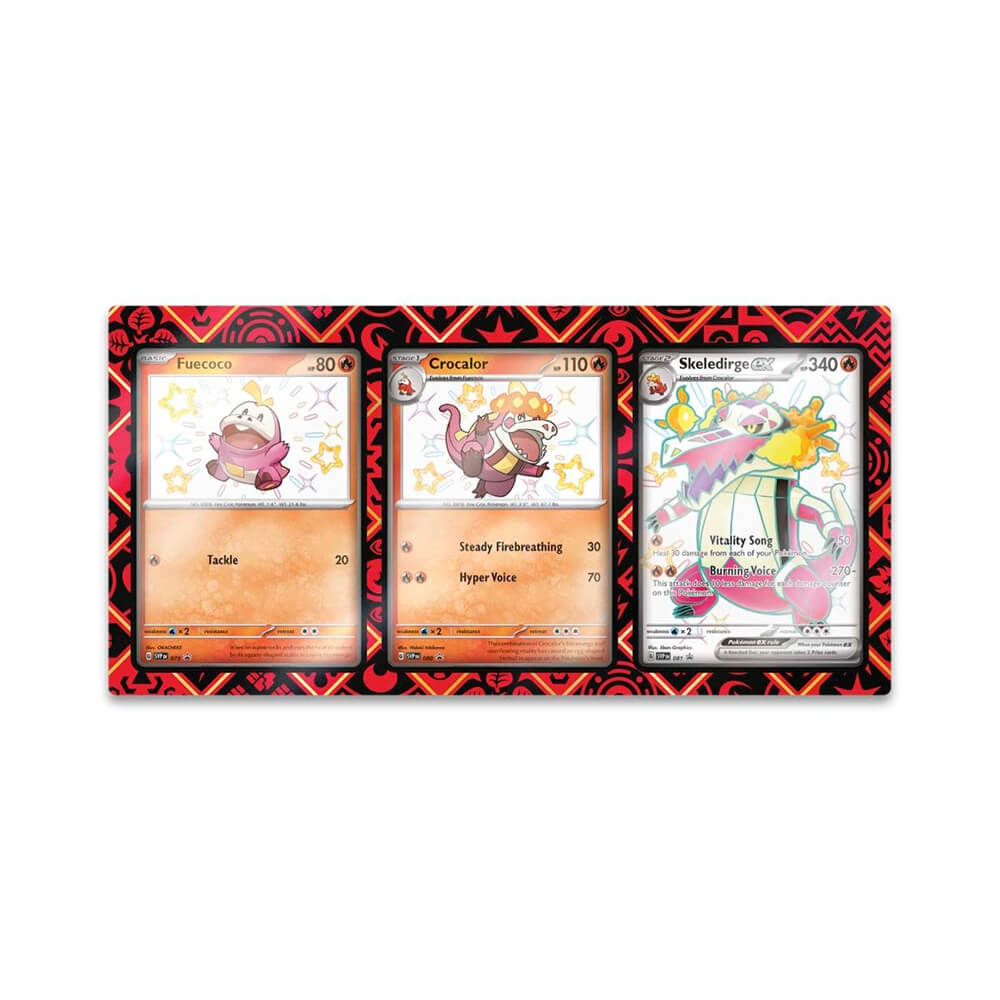 Pokemon TCG Scarlet and Violet Paldean Fates Skeledirge ex Premium Collection Maziply Toys Pokemon TCG Scarlet and Violet Paldean Fates Skeledirge ex Premium Collection Maziply Toys