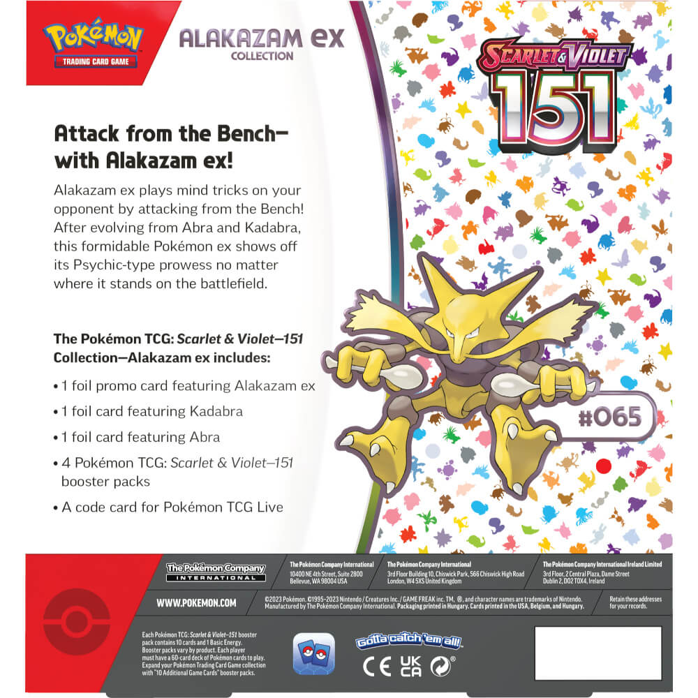Back image of Pokemon TCG Scarlet & Violet 151 Collection Alakazam EX