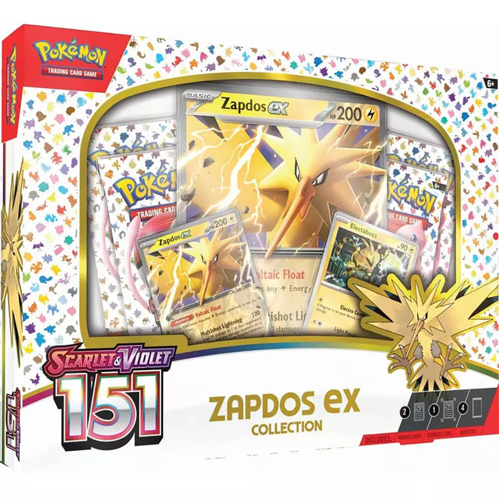 Left side view of the Pokemon TCG Scarlet & Violet 151 Collection (Zapdos EX)