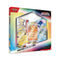 Pokémon TCG Scarlet & Violet Prismatic Evolutions Poster Collection box, including three foil promo cards—Jolteon, Flareon, Vaporeon—and accessories for collectors.
