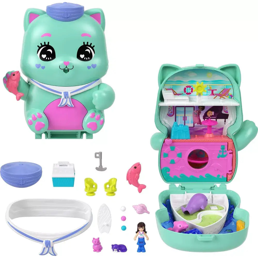 Polly Pocket Set Sail Kitty Compact Playset