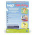 Bluey Matching Game box back with light blue sky design, showing setup instructions, gameplay steps, and character tiles including Bluey, Chilli, Bandit, and Bingo in colorful illustrations.