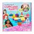 Front of Disney Enchanted Cupcake Party Game box featuring princess artwork, cupcakes, and children playing, with branding and age range for preschool and family play.