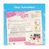 Instruction sheet for Disney Enchanted Cupcake Party Game detailing setup, recipe card rules, and gameplay, with images of cupcake ingredients and colorful game tiles.