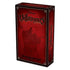 Front of Ravensburger Disney Villainous: Perfectly Wretched board game box with red gothic design, featuring the silhouette of Cruella de Vil and dark decorative accents.