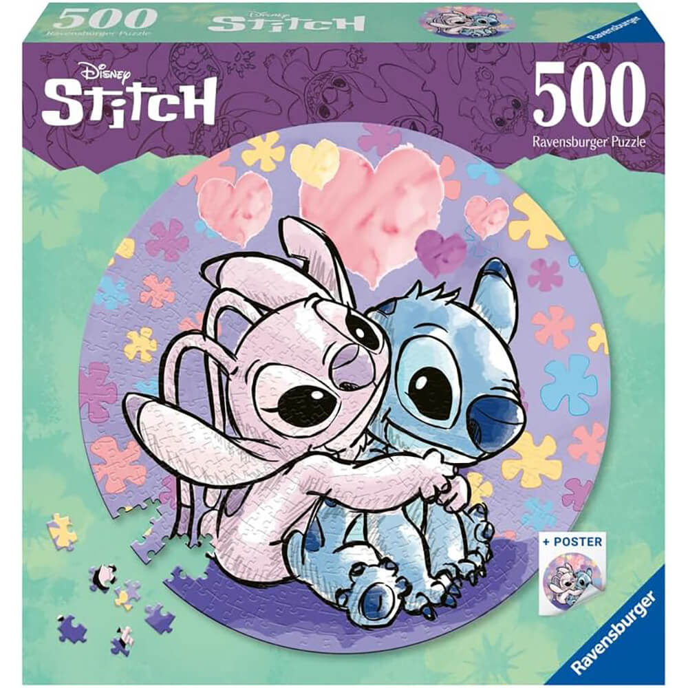 Ravensburger Disney's Stitch Circular 500 Piece Jigsaw Puzzle
