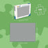 Ravensburger 500-piece puzzle dimensions chart shows finished size in centimeters and inches, alongside box size, with premium Softclick technology highlighted.