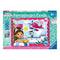 Ravensburger Gabby’s Dollhouse 100-piece puzzle box shows Gabby with friends in a bright ocean adventure scene, designed for kids ages 6 and up with premium XXL puzzle pieces.