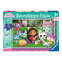 Ravensburger Gabby’s Dollhouse 35-piece puzzle box featuring Gabby with cat ear headband playing guitar alongside animated cat friends outside a pastel dollhouse.