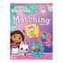 Gabby’s Dollhouse Matching Game box featuring Gabby with cat ears, Pandy Paws, and colorful character tiles including Cakey Cat, Mercat, and Kitty Fairy from the Netflix series.