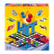 Ravensburger HIT board game box with bright yellow cover, bold blue logo, red and blue pawns, colorful cards, and illustrated game board showing pieces and tokens.