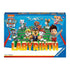 Bright blue Ravensburger Paw Patrol Junior Labyrinth game box shows Chase, Marshall, Skye, and other pups with Ryder above a green maze, highlighting the fun family board game.